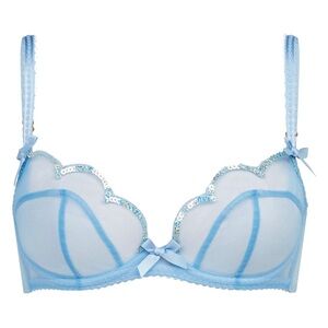 Agent Provocateur Light Blue Sequin Bra